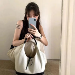 Ingvn  Patchwork Womens Tote Bag Casual Large Capacity Fashion New Designer Shoulder Bag Travel Literary Commuter Female Handbag