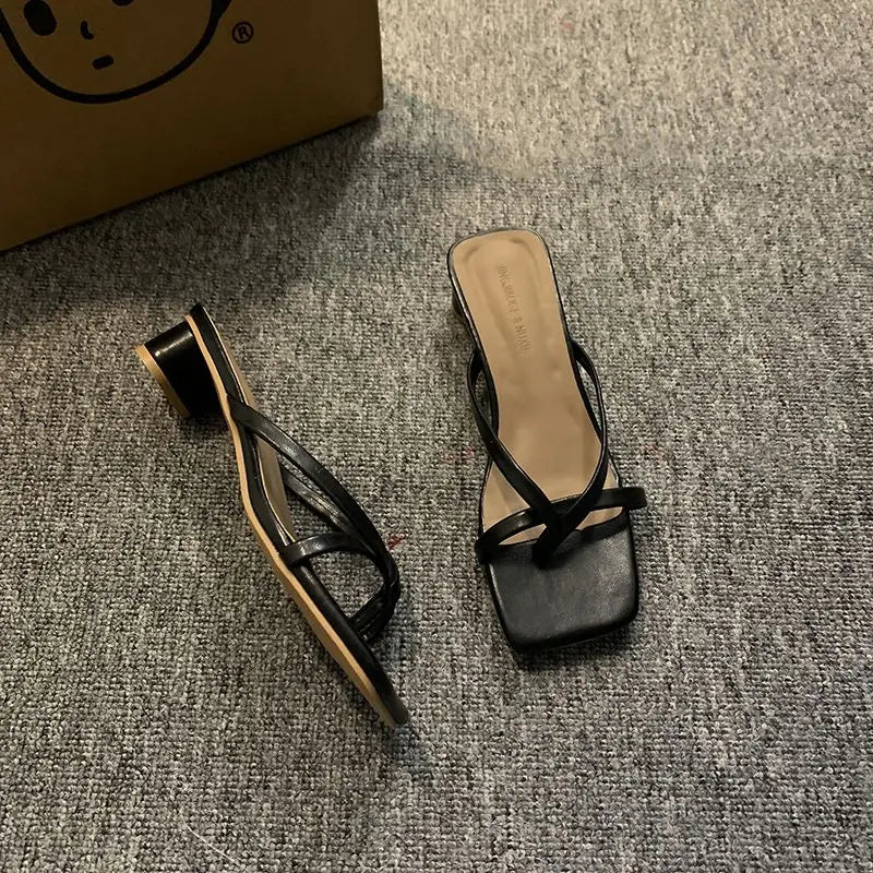 Ingvn  Summer Off White Shoes for Women  Open Toe Slides with Heel Sandals Outside Woman Slippers Flip Flops B Designer Casual Eva