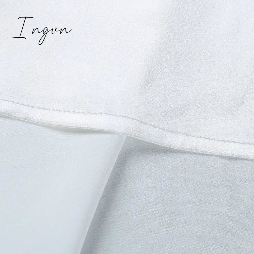 Ingvn - Sexy Hollow Out Bandage Women Dress White Asymmetrical High Waist Mini Dress Women Spring Skinny Fashion Streetwear