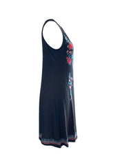 Bohemian Chic Floral V-Neck Dress - Breezy Sleeveless Design - Perfect for Summer Outings - Women's Fashion