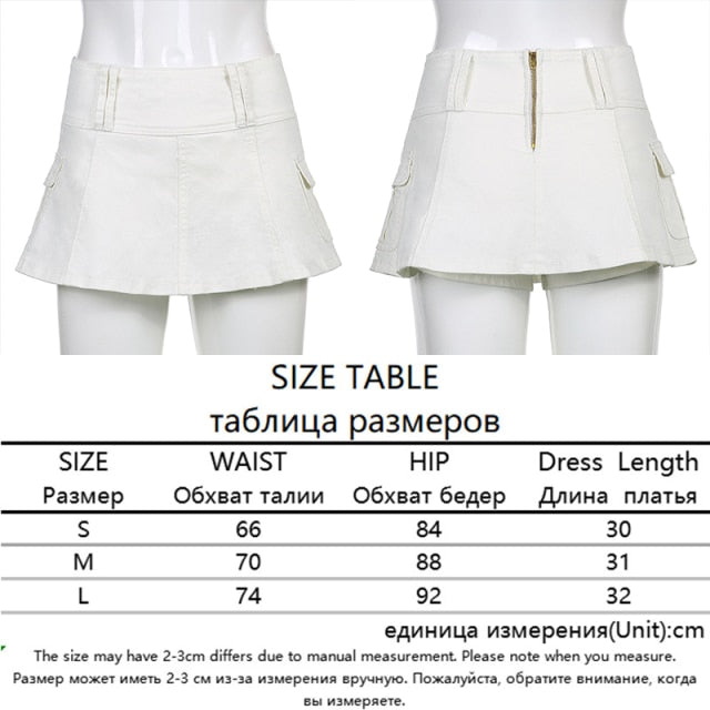 Streetwear Denim Mini Skirts Women Harajuku Vintage Casual Hight Waist Sexy Lady Clubwear Kawaii Clothes Short Skirts