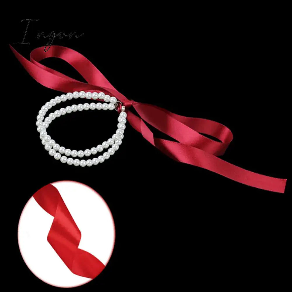 New Fashion Vintage Ribbon Bow Double Layered Anklet for Women Niche Design Charms Party Jewelry Vacation Gifts