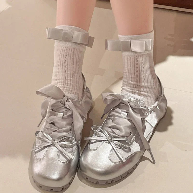 Ingvn  Luxury Designer Women Sneakers Flats Shoes Fashion Comfort Lace Up Non Slip Flats Ladies Outdoor Walk Shoes