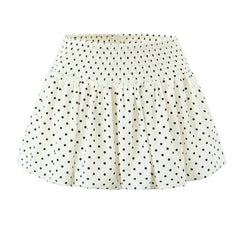 American Retro Elastic Waist Polka Dot Mini Skirt Women Holiday Summer Short Bud Skirts Y2K New