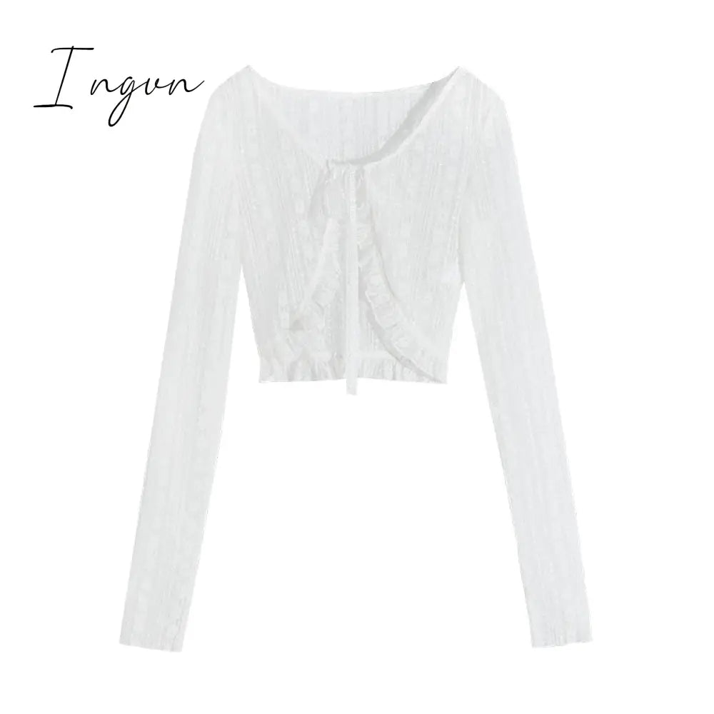 Ingvn - Fairy 2 Piece Dress Set Woman Casual Long Sleeve Crop Tops + Elegant Solid Strap Midi Dress Party Korea Fashion Suit 2023 Summer