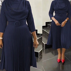 Ingvn - Elegant African Dresses for Women Spring Summer Africa Clothing Office Lady Party Slim Dress Dashiki Ankara Outfits Robe