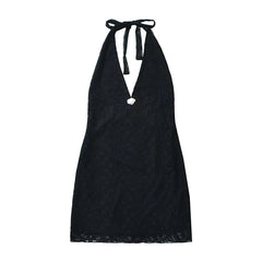 Sexy Package Hip Backless Halter Dress For Women Summer Club Party Robe New