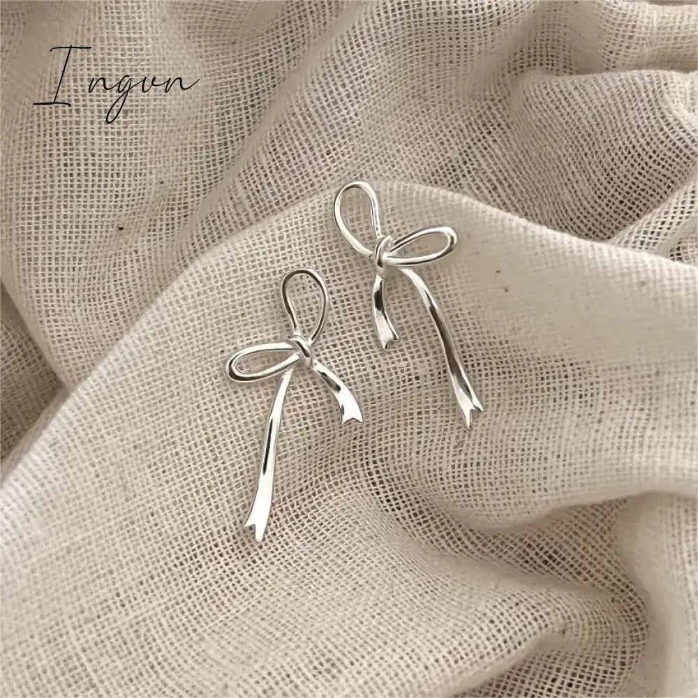 Korean Fashion Sweet Cute Bowknot Stud Earrings for Women Girls New Simple Minimalist Ear Piercing Aesthetic Jewelry Y2K Gifts