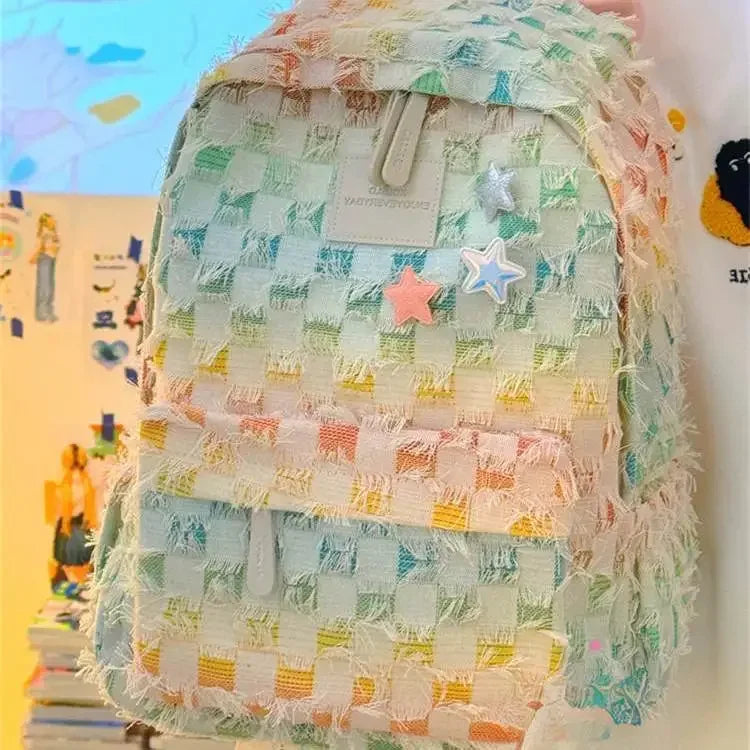 Ingvn  Aesthetic Backpacks Fashion Korean Style Designer Girls Bags College Style Casual Versatile Zip Fastener Backpacks Women