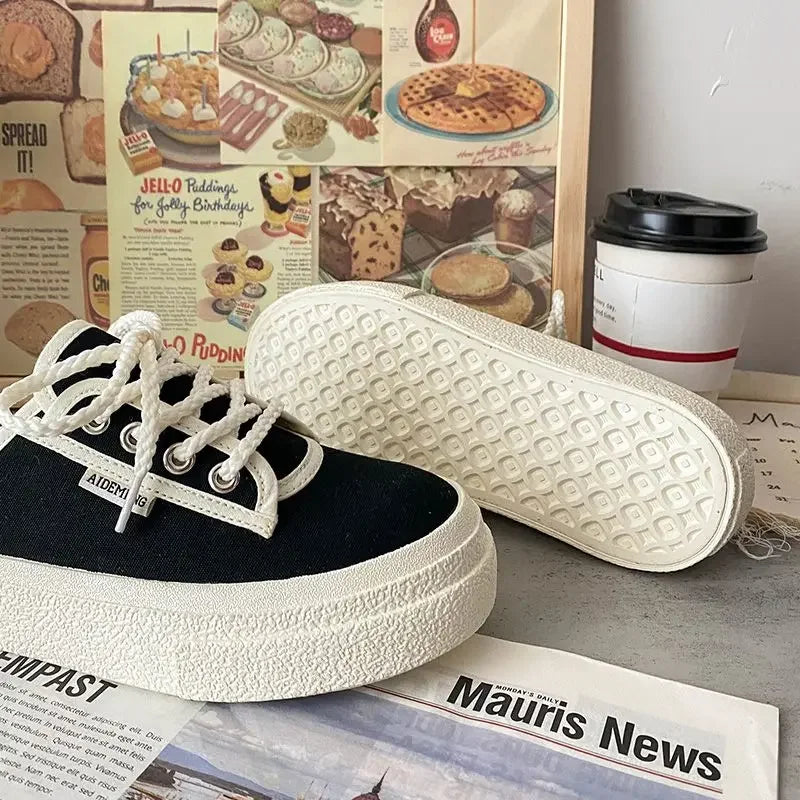 Ingvn  Women's Slippers and Ladies Sandals Rubber Shoes Sneakers Summer  Black Slides Junior Mules Sports Cotton with Heel Platform