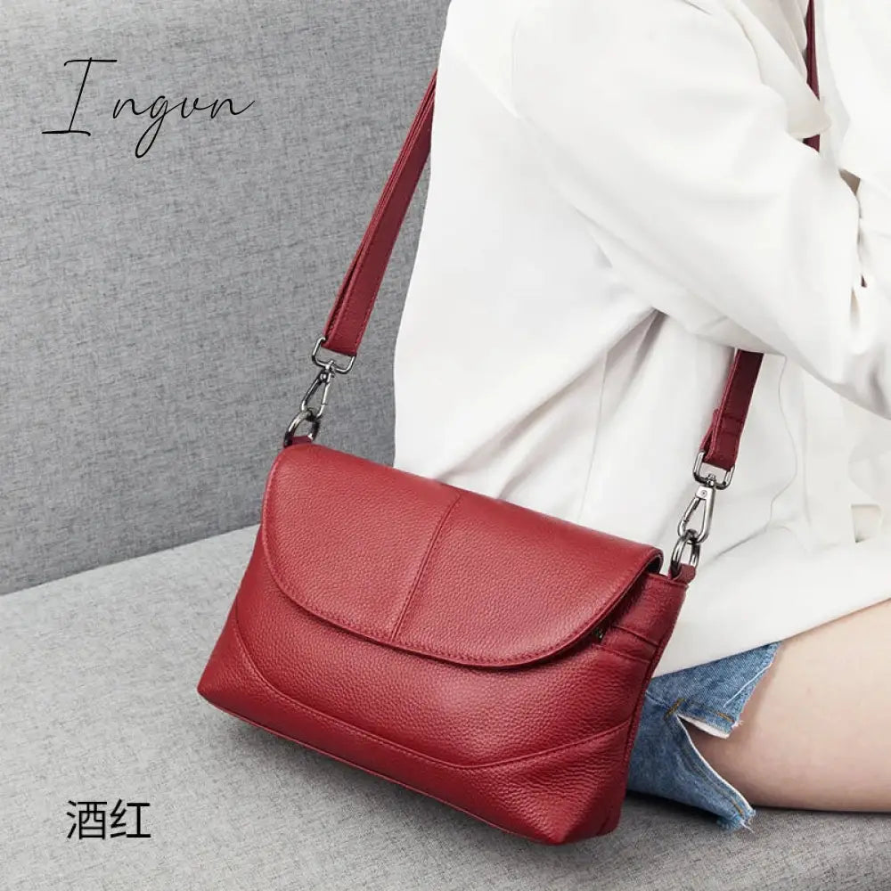 Ingvn - Genuine Leather Crossbody Bags for Women Ladies Shoulder Bags New Fashion Handbags female Cowhide Leather Purse Tote Bags