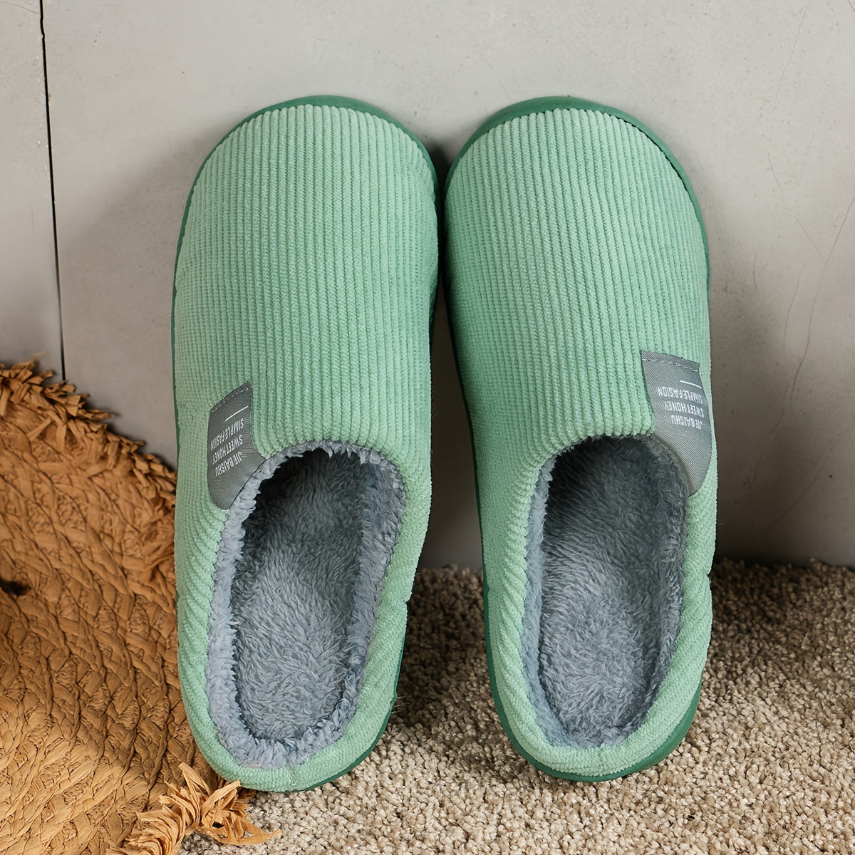 CozySoft Plush House Slippers - Slippers with Soft Sole, Closed Toe, Fuzzy Lining, Warm and Cozy Design for Home Use - Perfect for Cold Winter Days