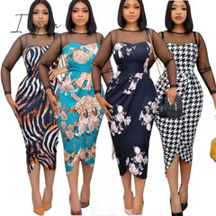Ingvn - Trends high quality Women's New Summer Commuter Fashion Sexy V-Neck Wedding Party Dress Belt Slim Temperament Elegant Ladies Dress