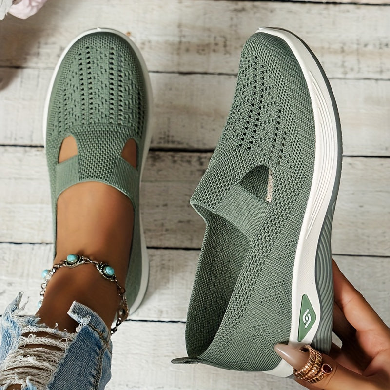 Comfortable Vintage Style Mesh Slip-On Sneakers - Breathable, Lightweight, and Hand Washable Casual Walking Shoes with Rubber Sole, Fabric Insole, and No Embellishment for All-Season Wear - Easy to Clean and Maintain from Tai
