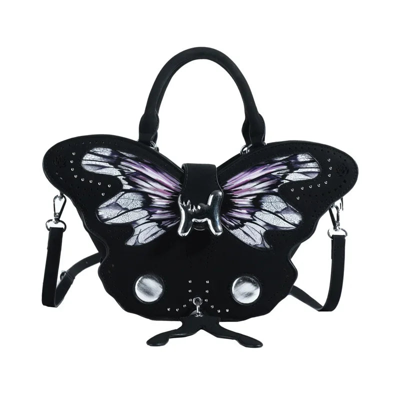Ingvn  Y2k Gothic Shoulder Bag for Women Butterfly Black Aesthetic Handbag Hot Girl Fashion Harajuku Style Exquisite Crossbody Bag
