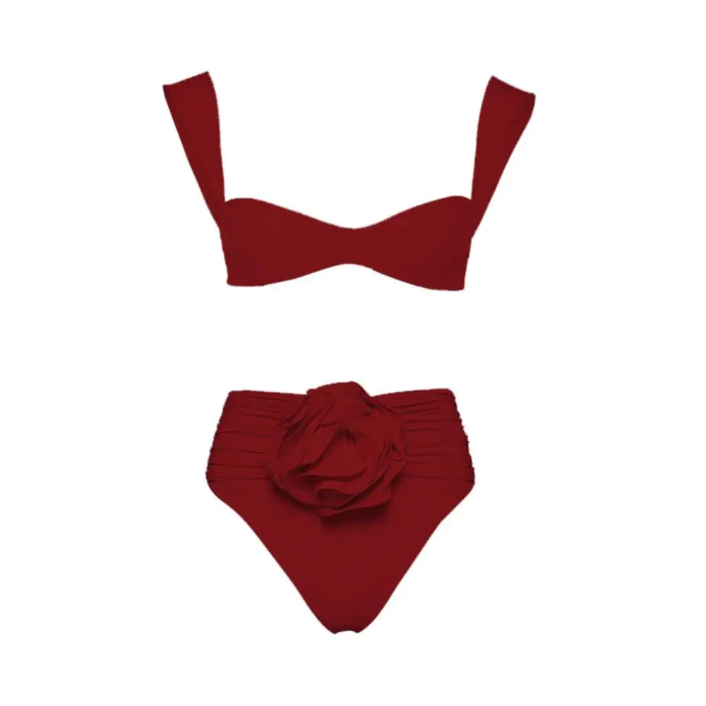 Floral Bikini Set Women Swimsuit High Waist Bikini Push Up Bikinis Sexy Bathing Suit Beachwear Print Biquini Female  Beach