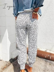 Ingvn - Women Fashion Casual Leopard Printed Trousers