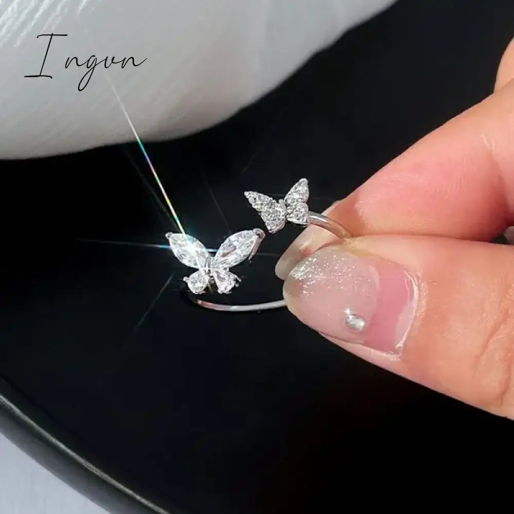 Korean New Exquisite Geometric Round Ring Women's Fashion Luxury Zircon Finger Ring Simple Temperament Versatile Jewelry