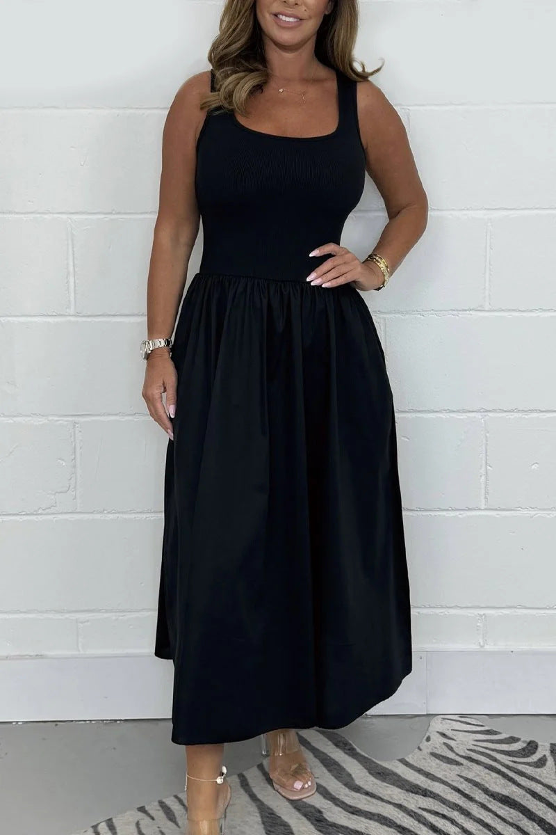 Tight Waist Solid Color Casual dress Women's Skirt High-end Sense Summer Independent Amazon Hot Women's Clothing