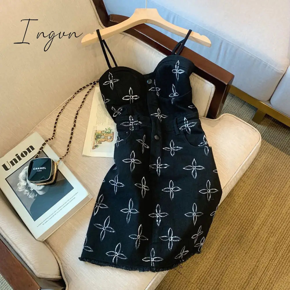 Ingvn - Hand-painted new slim dress