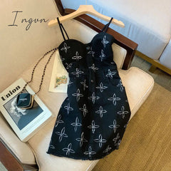 Ingvn - Hand-painted new slim dress