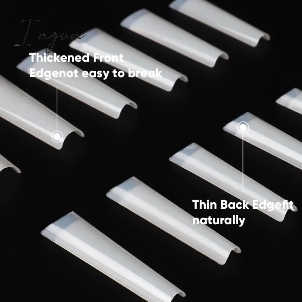 Transparent Stiletto Fake Nail Tips Acrylic False Nail Tips Long Shape Half Cover Coffin Professional Nail Art