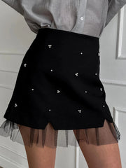 Tulle Hem Mini Skirt