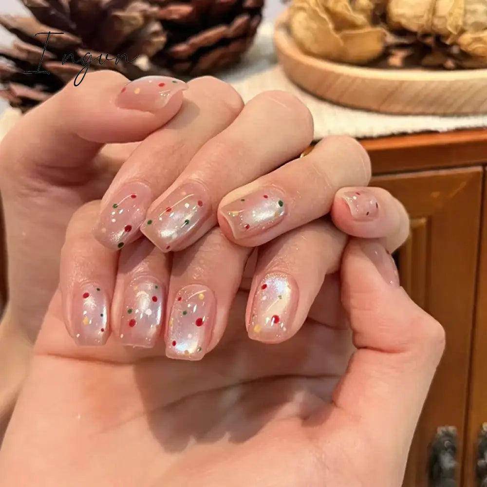 24pcs detachable cat eyes red wine false nails with glue full cover ballet square almond shiny acrylic press on fake nails tips