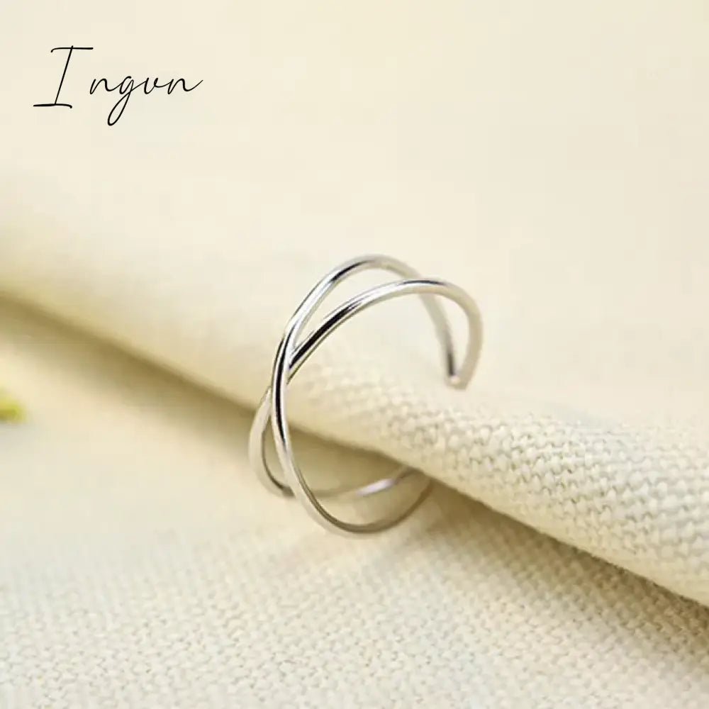 Simple Fashion Silver Color Feather Dolphin Adjustable Ring Exquisite Jewelry Ring For Women Party Wedding Engagement Gift