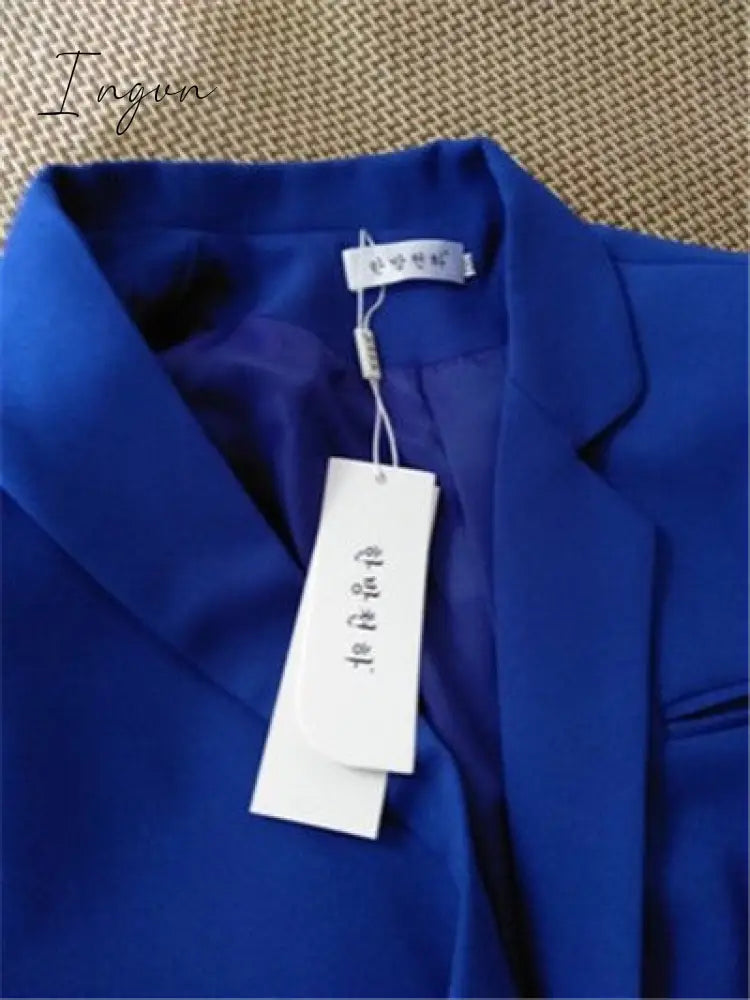 Ingvn - Spring Autumn Blazers Women Small suit Plus size Long sleeve jacket Casual tops female Slim Wild Blazers Windbreaker coat