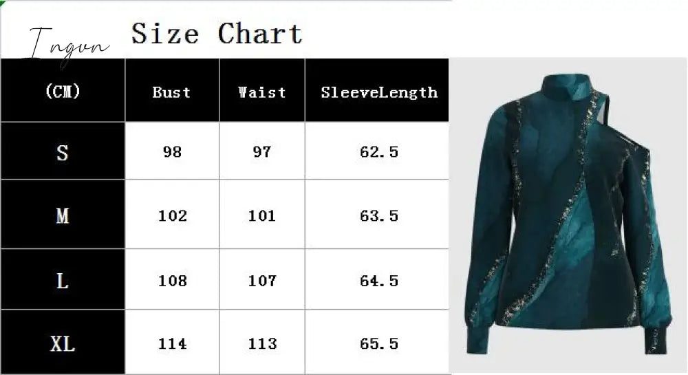 Ingvn - Fashion Women Print Cold Shoulder Top Casual Blouse Lady Casual Tops feminina blusa
