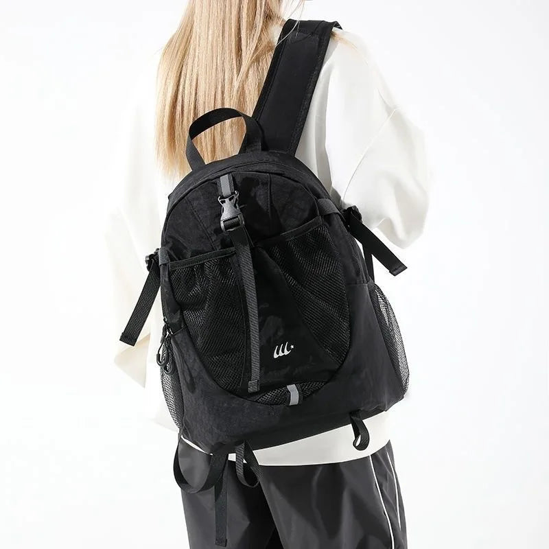 Ingvn  Fashion Portable Light Nylon Unisex Backpack Causal Travel Outdoor Camping School Backpack Men Women Fashion Commuter Backpack