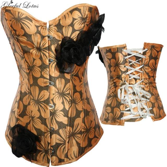 Plus Size Bustier Corsets Gothic Lace Up Binders and Shapers Overbust Body Shapewear Women Sexy Slimming Waist Trainer Boned 6XL
