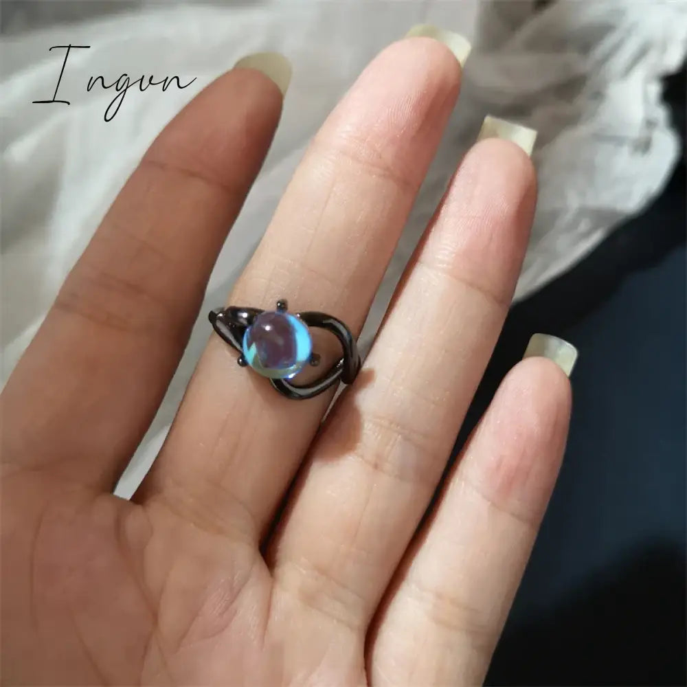 Fashion Gothic Animal Black Zircon Rings Y2K Star Crystal Opal Ring Goth Spider Butterfly Rings for Women Girl Aesthetic Jewelry