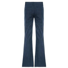 Blue Low Rise Jeans Casual Baggy Straight Denim Pants y2k Streetwear Basic Women Jeans Vintage 90s Trousers Korean Style