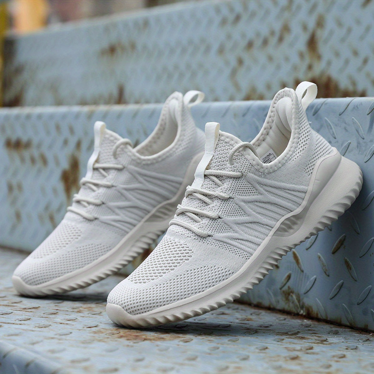 Womens Solid Color Mesh Sneakers - Super-breathable & Ultra-lightweight - Fashionable Non-slip Outdoor Shoes for Trendy Adventure Seekers