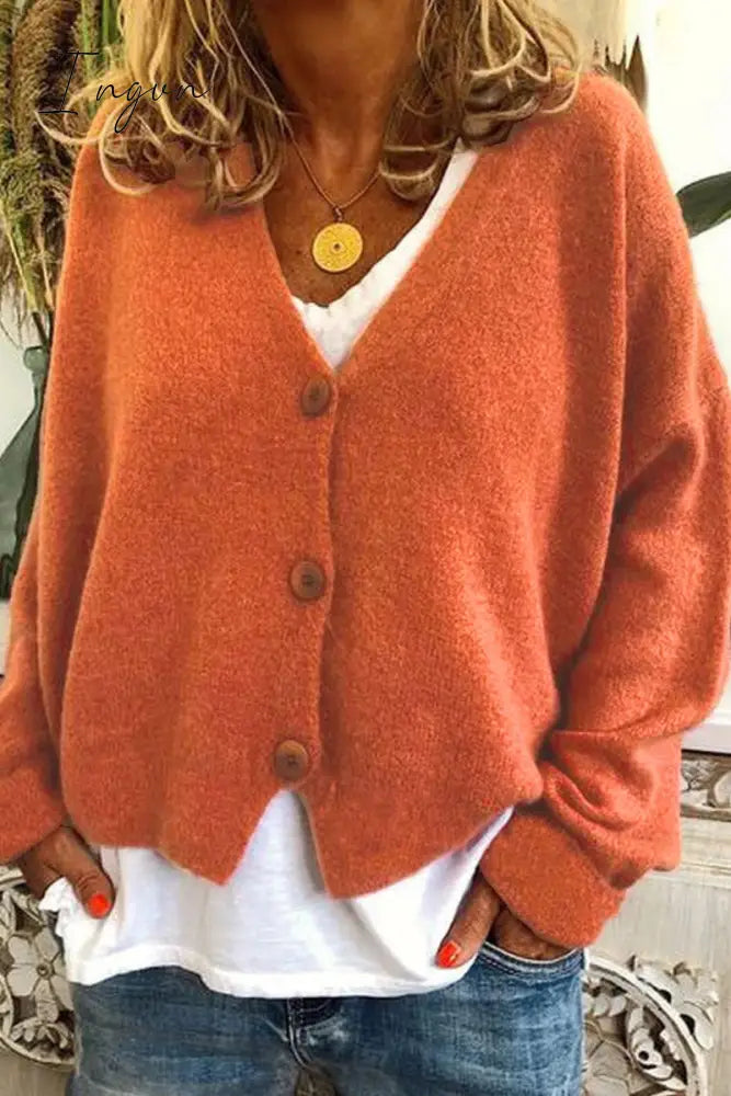 Ingvn - Casual Solid Patchwork V Neck Mid Waist Sweaters(15 Colors)
