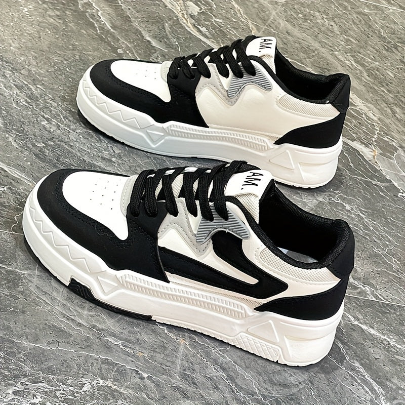 Women's Platform Sneakers, Casual Lace Up Outdoor Shoes, Comfortable Low Top Skate Shoes plus size