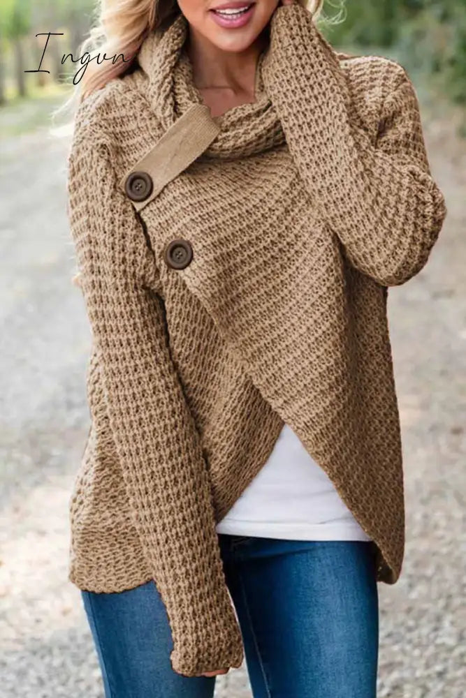 Ingvn - Irregular Winter Shawl Coat(6 Colors)