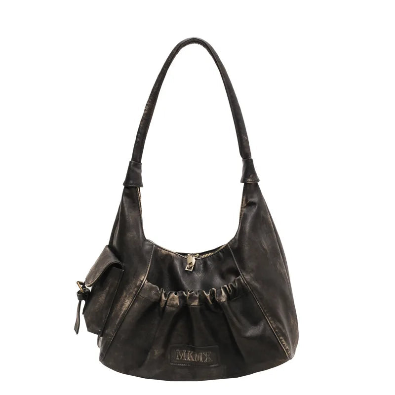 INGVN  Luxury Design Fashion Zipper Underarm Bag Streetwear Grunge Vintage Handbags Japanese Y2k Aesthetic Shoulder Bags Women Casual
