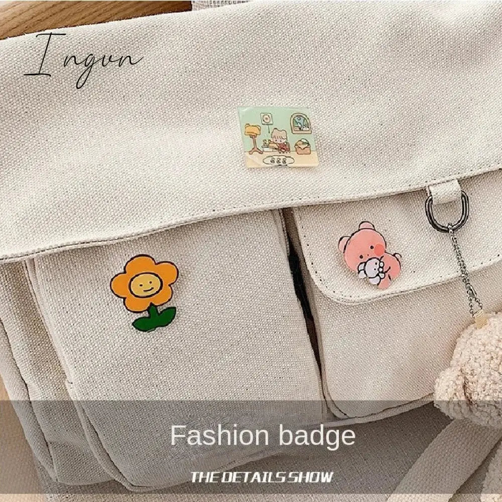 Ingvn - Women Simple Crossbody Bags Cute Casual Satchel Ladies Shoulder Bag Pouch Girls Canvas Cross School Bags Purse