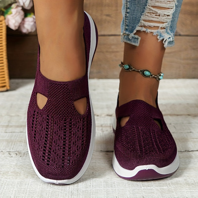 Comfortable Vintage Style Mesh Slip-On Sneakers - Breathable, Lightweight, and Hand Washable Casual Walking Shoes with Rubber Sole, Fabric Insole, and No Embellishment for All-Season Wear - Easy to Clean and Maintain from Tai