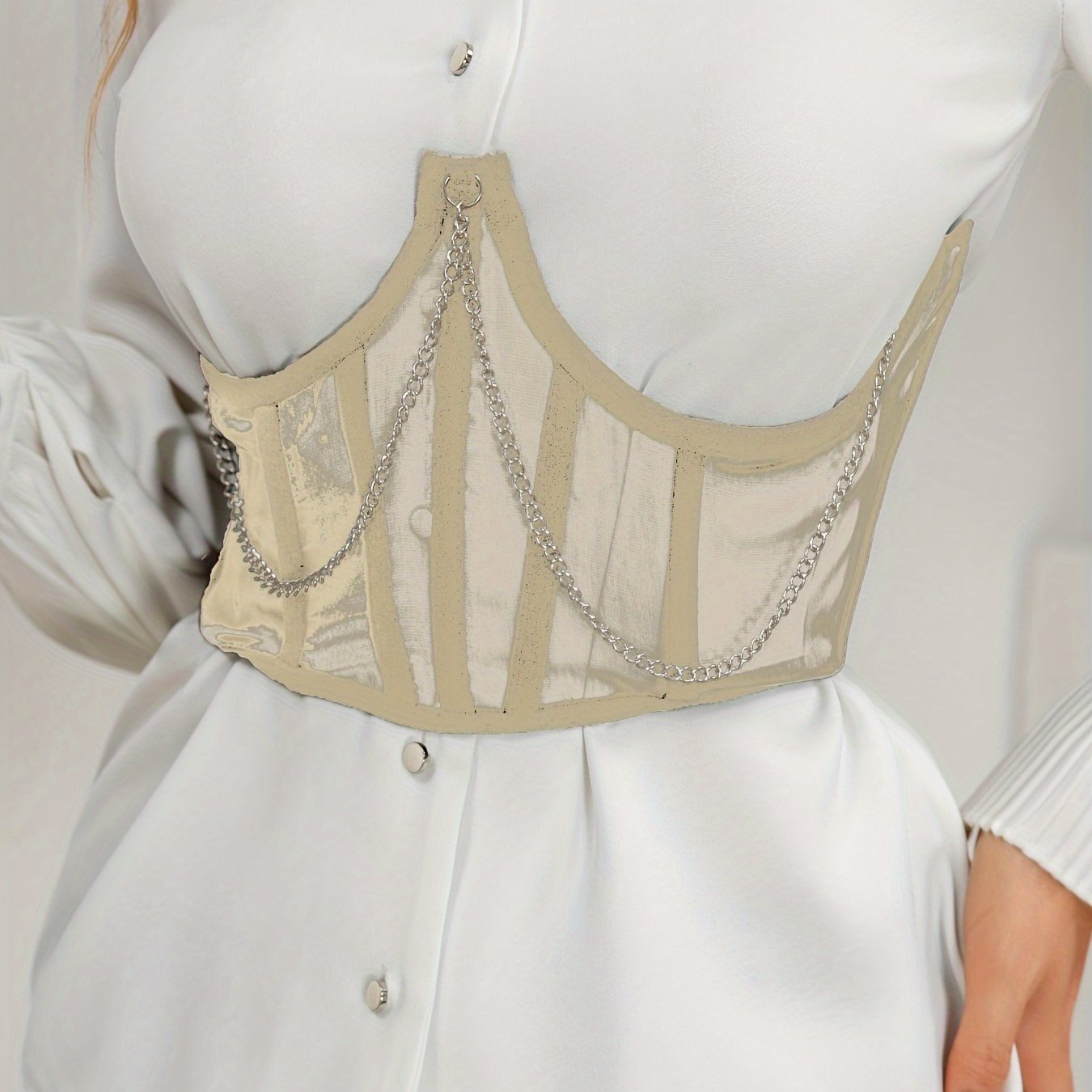 Exquisite Mesh Fishbone Strapless Corset Bustier - Women's Tummy Control Lace Up Slimmer Body Shaper for Hourglass Figure - Adjustable, Breathable, and Comfortable Lingerie & Shapewear for Confident Silhouette