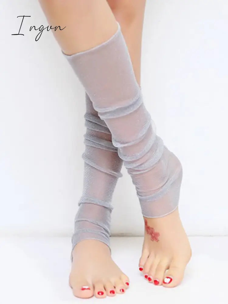 Ingvn - Sun Protection Mesh Solid Color Sleevelet