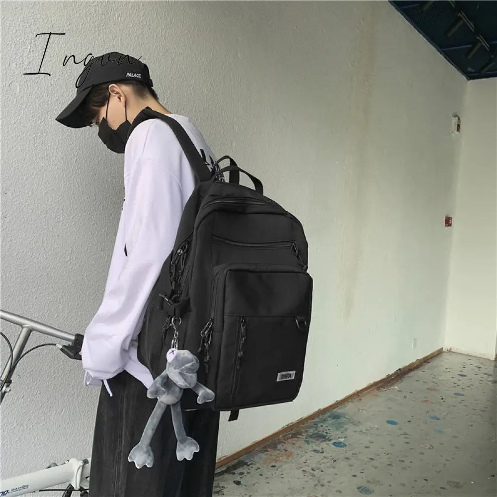 Ingvn - Aesthetic College Multi-Pocket Backpack