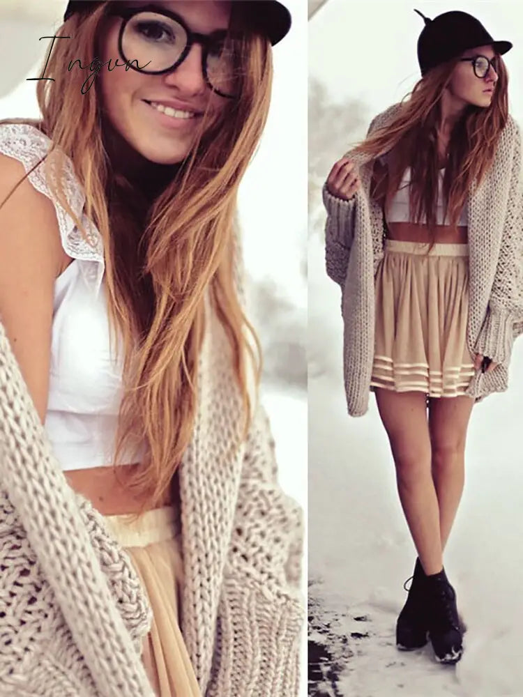 Ingvn - Oversize Batwing Sleeve Sweaters