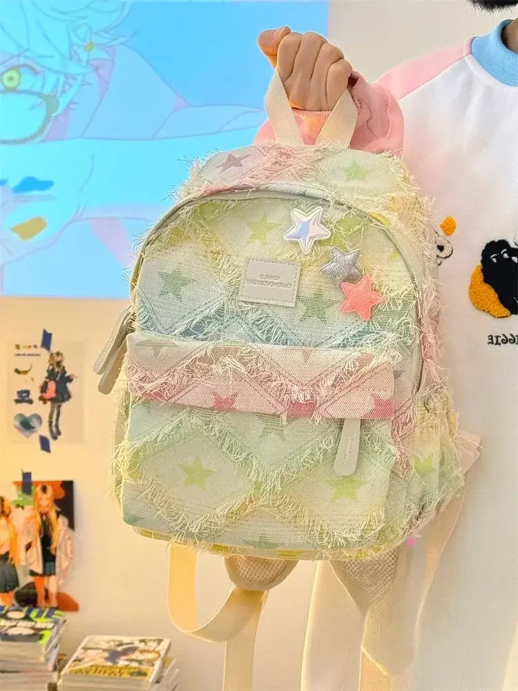 Ingvn  Aesthetic Backpacks Fashion Korean Style Designer Girls Bags College Style Casual Versatile Zip Fastener Backpacks Women