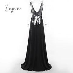 Ingvn - 2023 Summer Women Dress Bandage Sexy Backless Maxi Dresses Club Holiday Bodycon Cut Out Sleeveless Elegant Long Dress Women Robe