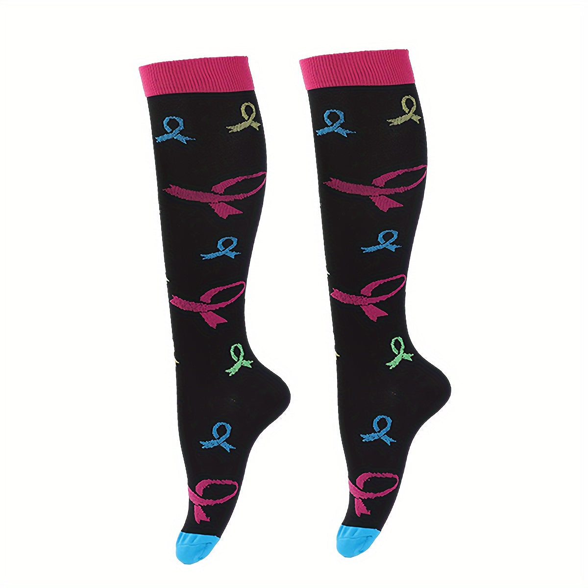 Compression Socks for Women - 20-30 mmHg Graduated Compression, Wide Calf Support for Pregnancy, Running, Nursing, and Athletic Activities
