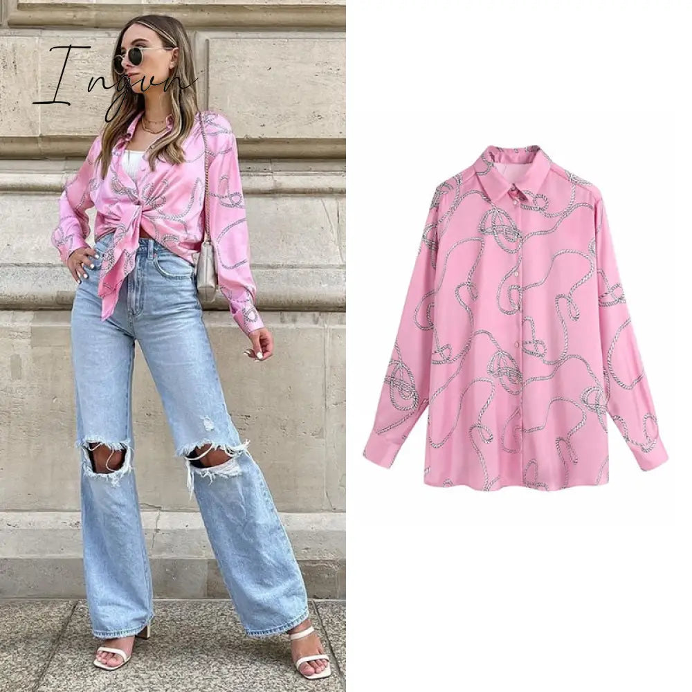 Ingvn - women satin blouse long sleeve zebra print shirts vintage office ladies tops femme chandails fashion blusa de mujer Chandails
